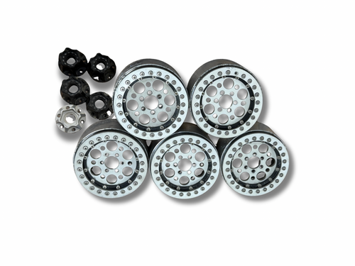 USED - 2.2 Vanquish OMF Outlaw II Clear Beadlock Wheels with Hubs, and Clear Rings (4)