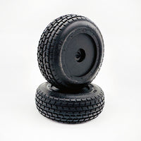 HackFab Blip Front Premounted Mini Oval Tires fits Losi Mini (Super Soft) (Black) (2)