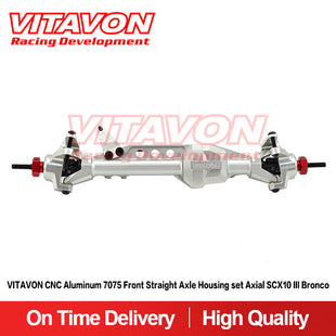 VITAVON CNC Aluminum 7075 Front & Rear Axle Housing Set for Axial SCX10 III, Bronco, CJ7