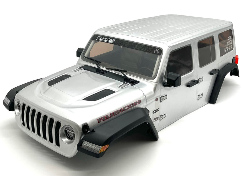 *NEW NO RETAIL PACKAGING*  Axial SCX6 Jeep Wrangler Body, w/Interior, Roll Cage, Exterior Details, Lights (Silver)