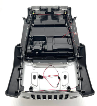 *NEW NO RETAIL PACKAGING*  Axial SCX6 Jeep Wrangler Body, w/Interior, Roll Cage, Exterior Details, Lights (Silver)