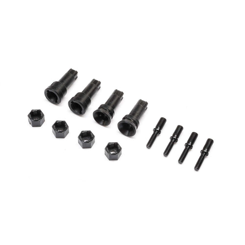 Losi Wheel Axle & Hex Set: NASCAR GROM