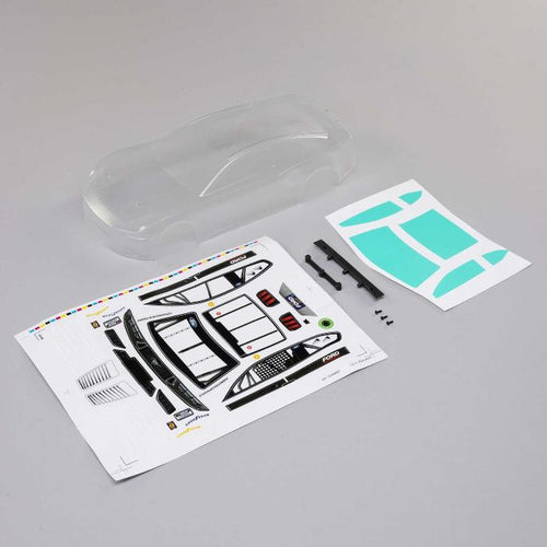 Losi 1/12 Ford Mustang Clear Body: NASCAR GROM