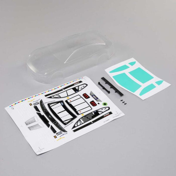 Losi 1/12 Ford Mustang Clear Body: NASCAR GROM
