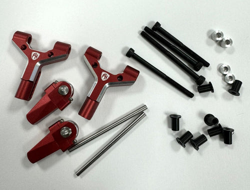 Powerhobby Aluminum Adjustable Front Lower Arms MST RMX 2.5/2.0, RED