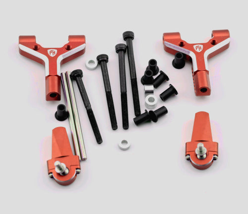 Powerhobby Aluminum Adjustable Front Lower Arms MST RMX 2.5/2.0, RED