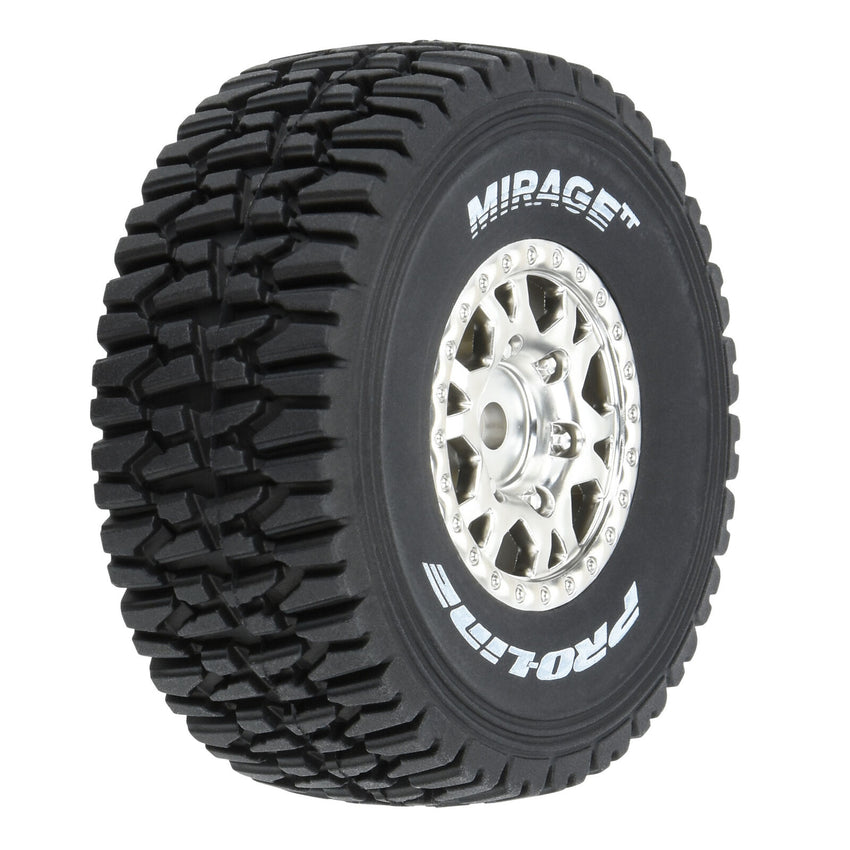 Proline 1/16 Mirage TT F/R Tires MTD 12mm Silver Impulse (4): Mojave Grom