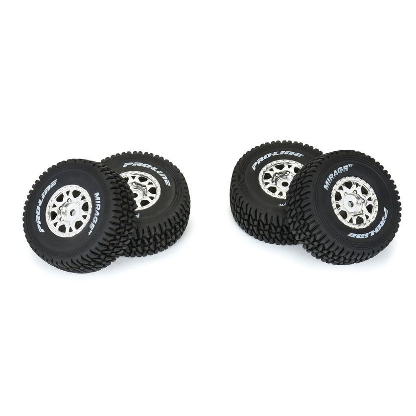 Proline 1/16 Mirage TT F/R Tires MTD 12mm Silver Impulse (4): Mojave Grom