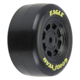 Pro-Line 1/12 Goodyear Eagle Truck/Retro Tire F/R MTD Blk Wheels (4): NASCAR