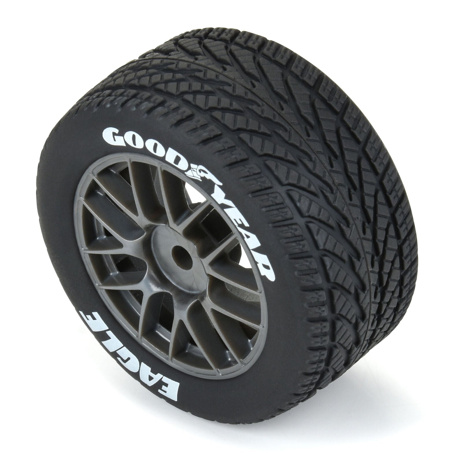 Proline 1/12 Goodyear Eagle Rain Tire F/R MTD Gray Wheels (4