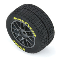 Proline 1/12 Goodyear Eagle Dirt Tire F/R MTD Gray Wheels (4): Losi NASCAR