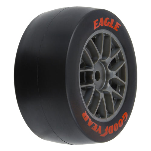 Proline 1/12 Goodyear Eagle Option Tire F/R MTD Gray Wheels (4): NASCAR