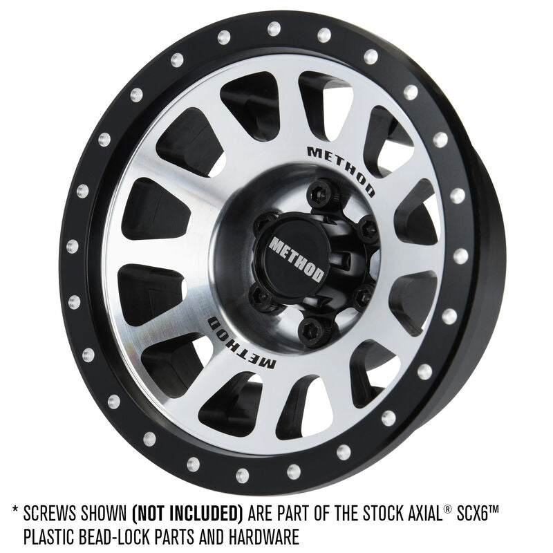 Proline 1/6 Method 305 Alum F/R 2.9" +2 Offset SCX6 Wheel Faces (2) Silver: SCX6