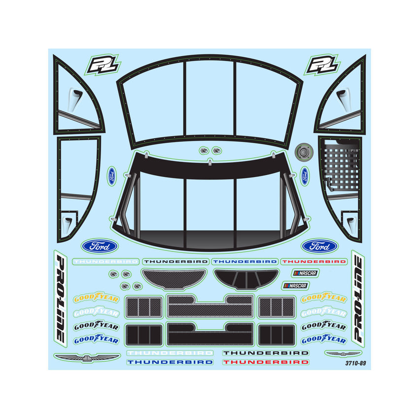 Proline 1/12 Pre-Cut 1996 Ford Thunderbird Clear Body: Losi NASCAR