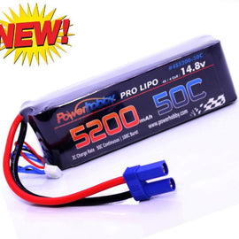 Powerhobby 4S 14.8V 5200mAh 50C Lipo Battery Soft Case 4-Cell w EC5 Plug