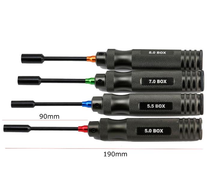 Powerhobby Pro Series Nut Driver Tool Set 5mm 5.5mm 7mm 8mm