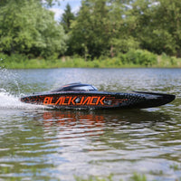 *NEW IN OPEN BOX* ProBoat Blackjack 42" 8S Brushless Catamaran RTR: Black/Orange