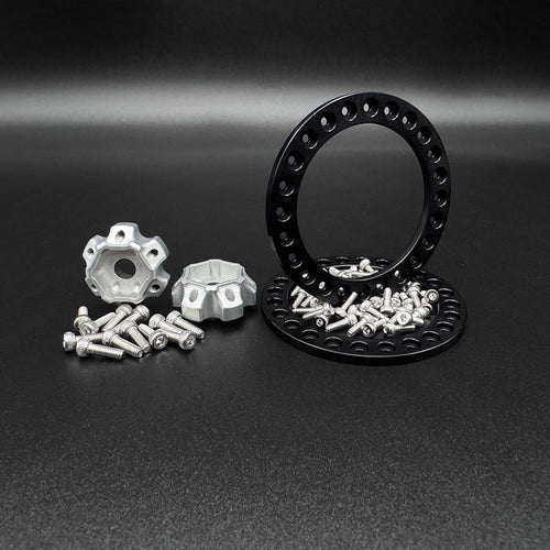 Reefs RC BLADE 1.9" Aluminum Beadlock Wheels w/Reef Hubs & Rings (Silver) (4)