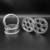 Reefs RC BLADE 1.9" Aluminum Beadlock Wheels w/Reef Hubs & Rings (Silver) (4)