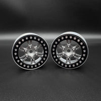 Reefs RC BLADE 1.9" Aluminum Beadlock Wheels w/Reef Hubs & Rings (Silver) (4)
