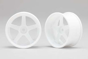 Yokomo Racing Performer Drift Wheels 5 Spoke, 6mm Offset, White (2)