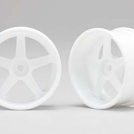 Racing Performer Drift Wheels 5 Spoke, 6mm Offset, White (2)