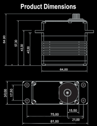 NSDRC RS2500 V2 1/5 Insane Torque Servo WITH Metal Servo Horn
