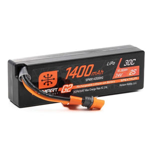 Spektrum 7.4V 1400mAh 2S 30C Smart G2 LiPo Battery: IC2