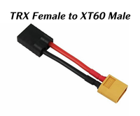 XT60 to TRX Compatible Adapter Plug w/ 2" of 14ga wire (1pc)