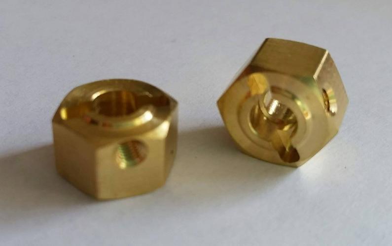 Team KNK 12mm x 10mm Brass Hex (2 pcs)