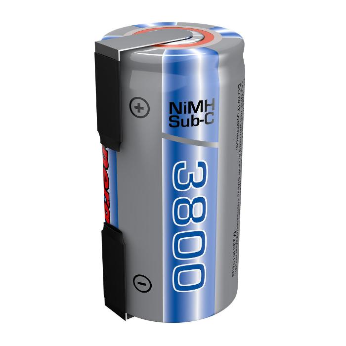 Tenergy Propel Sub C 3800mAh NiMH Flat Top w/ Tabs Rechargeable Batteries (Special Size)