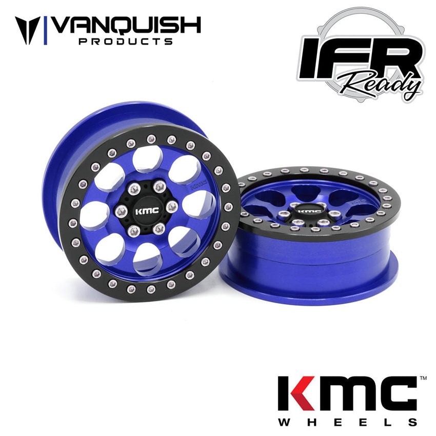 Vanquish KMC 2.2 KM237 Anodized RIOT Wheels, Blue