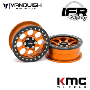 Vanquish KMC 2.2 KM237 Anodized RIOT Wheels, Orange