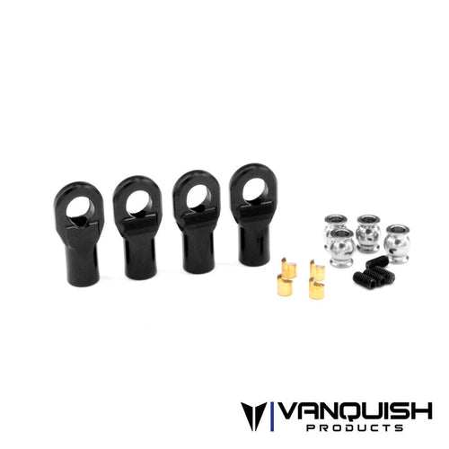Vanquish Products M4 Machined Straight Rod Ends (Black) (4)
