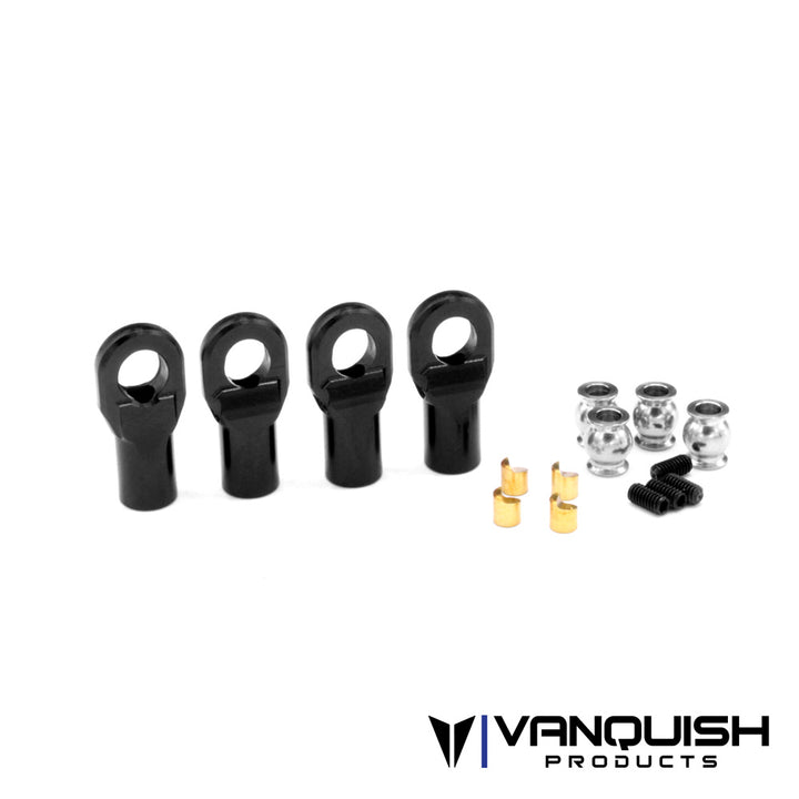 Vanquish Products M4 Machined Straight Rod Ends (Black) (4)