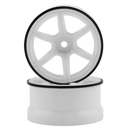 Yokomo 12mm Hex Racing Performer High Traction RWD Drift Wheels (White) (2) (6mm Offset)