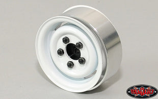 RC4WD 1.55" Landies Vintage Stamped Steel Beadlock Wheels (White)