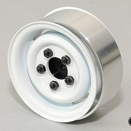 RC4WD 1.55" Landies Vintage Stamped Steel Beadlock Wheels (White)