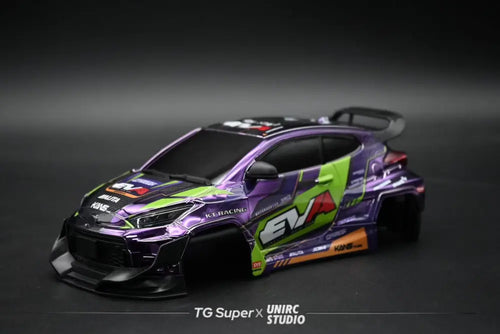 GT55 1/24 Scale Rally Hatchback-Style Plastic Body Shell – 109mm Wheelbase (Purple)