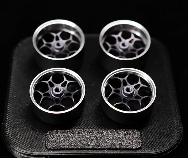 Ark Edge AE24X Elite Chrome Wheels and Hubs, Gray (4pcs)