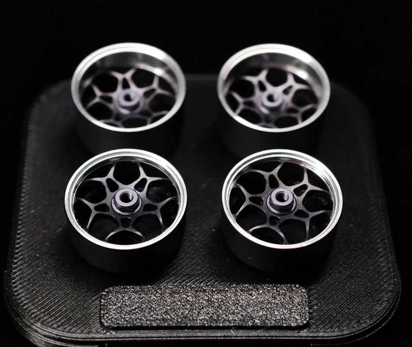 Ark Edge AE24X Elite Chrome Wheels and Hubs, Gray (4pcs)