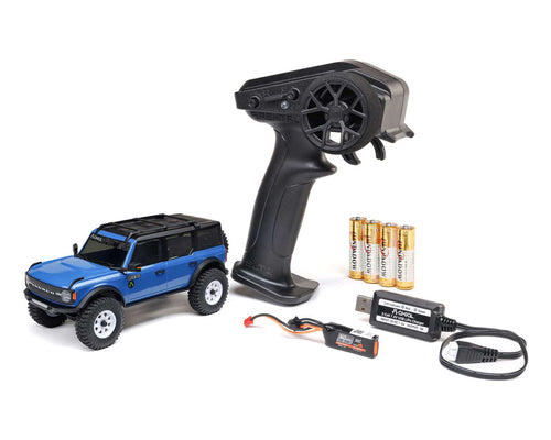 Axial SCX30 Ford Bronco 1/30 4WD RTR Scale Mini Crawler (Blue) w/2.4GHz Radio, Battery & Charger