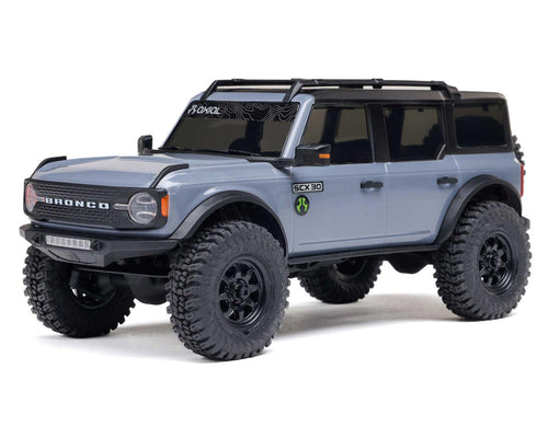 Axial SCX30 Ford Bronco 1/30 4WD RTR Scale Mini Crawler (Grey) w/2.4GHz Radio, Battery & Charger