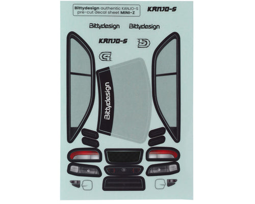 Bittydesign 1/28 KANJO-S Micro On-Road TC Polycarbonate Body (Clear) (98mm Wheelbase)