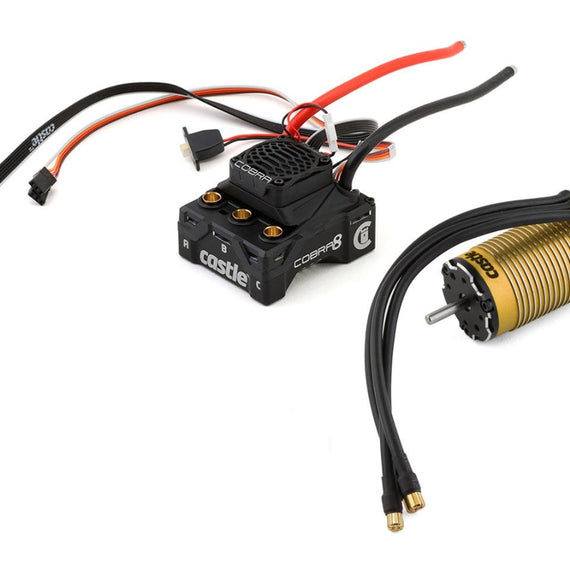 Castle Creations Cobra 8 6S 1/8 Scale Brushless Motor & ESC Combo (2200Kv) w/1515 V2 Sensored Motor (Limited Edition Gold)