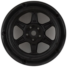 DS Racing Drift Element 6 Spoke Drift Wheels (Triple Black w/Gold Rivets) (2) (Adjustable Offset) w/12mm Hex
