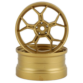 DS Racing Feathery Split Spoke Drift Rim (Gold) (2) (6mm Offset)