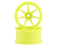 Mikuni AVS Model T7 7-Spoke Drift Wheels (Yellow) (2) (7mm Offset) w/12mm Hex