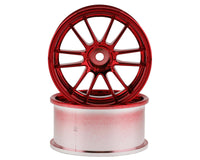 Mikuni Ultimate GL 6-Split Spoke Drift Wheels (Plated Red) (2) (7mm Offset) w/12mm Hex