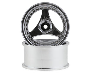 Mikuni Yokohama Advan Oni Kai Drift Wheels (Matte Silver) (2) (5mm Offset) w/12mm Hex